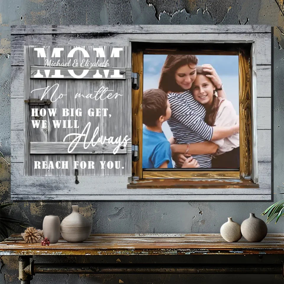 Personalized Photo Canvas: The One Who Always Thinks of You Is Your Mom