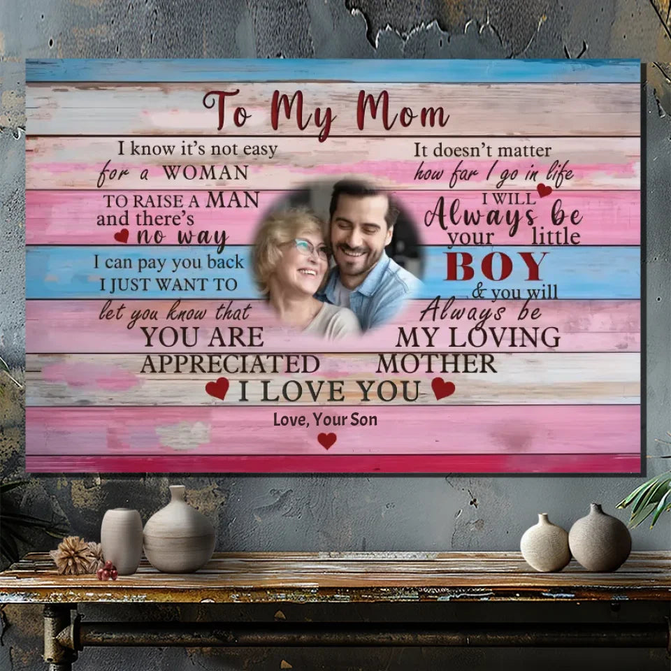 Custom Photo Canvas For Mom: Forever Mom's Little Boy | 89Prints