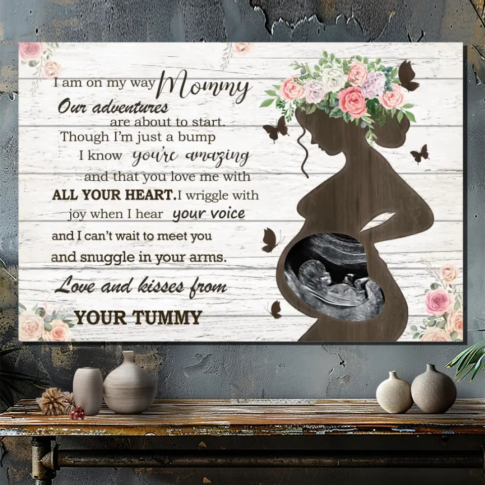 Personalized Photo Canvas: The Love and Kiss That Mom Expects