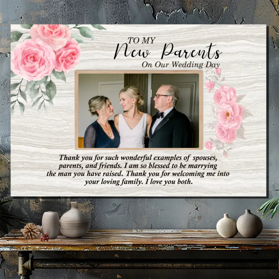 Gratitude to Parents-In-Law - Mirror of Marriage: Personalized Canvas 89Prints