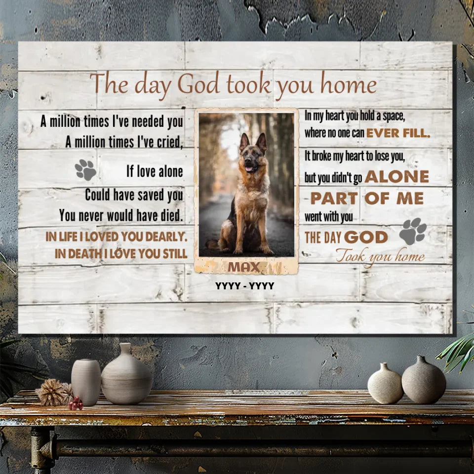 Lost Pet Canvas Painting - The Day God Took You Home