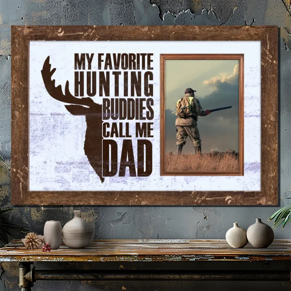 Custom Hunting-Themed Canvas for Dad - Personalized Photos | 89Prints
