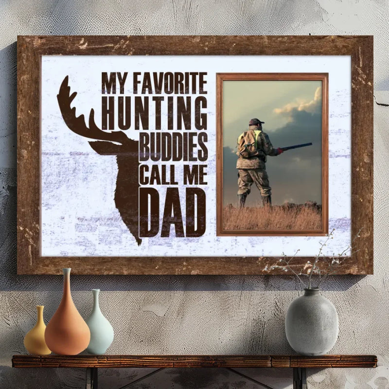 Custom Hunting-Themed Canvas for Dad - Personalized Photos | 89Prints