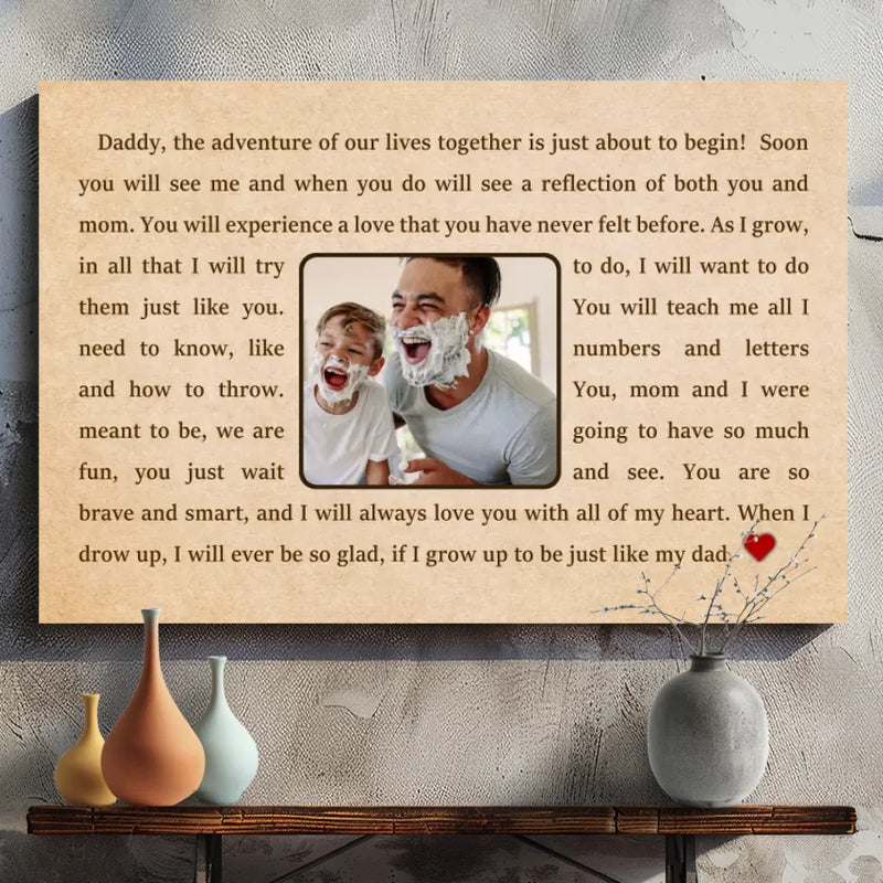 Customizable Canvas for Dads – A Heartfelt Celebration of Fatherhood