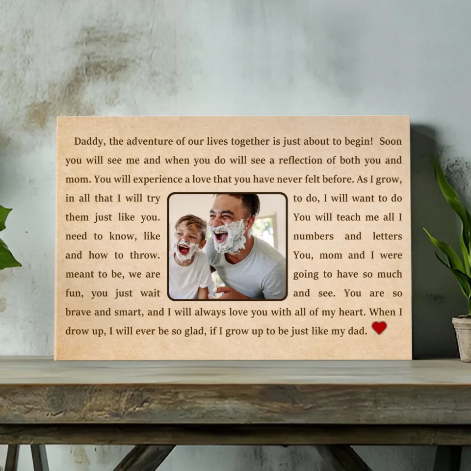 Customizable Canvas for Dads – A Heartfelt Celebration of Fatherhood