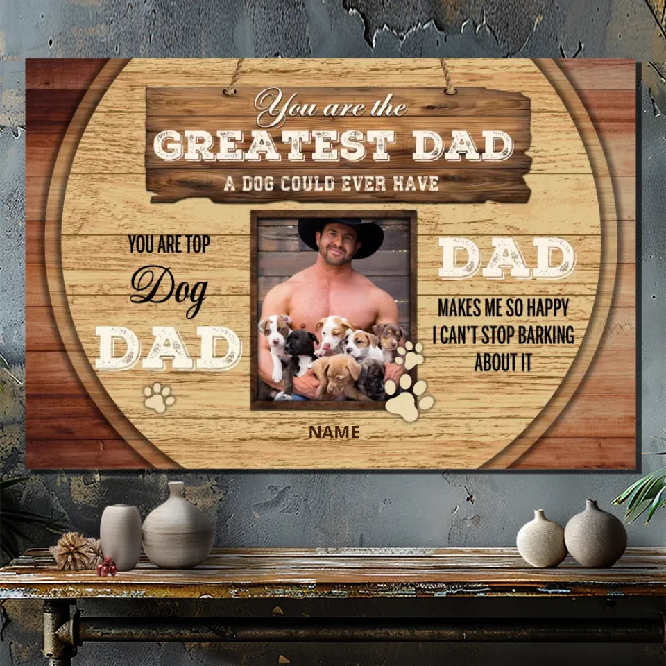 Personalized Canvas – A Fun Tribute to Your Favorite Dog Dad | 89Prints