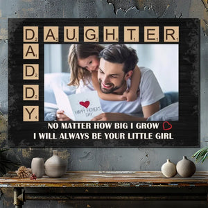 Personalized Daddy's Little Girl Father's Day Canvas | A Meaningful Gift for Dad