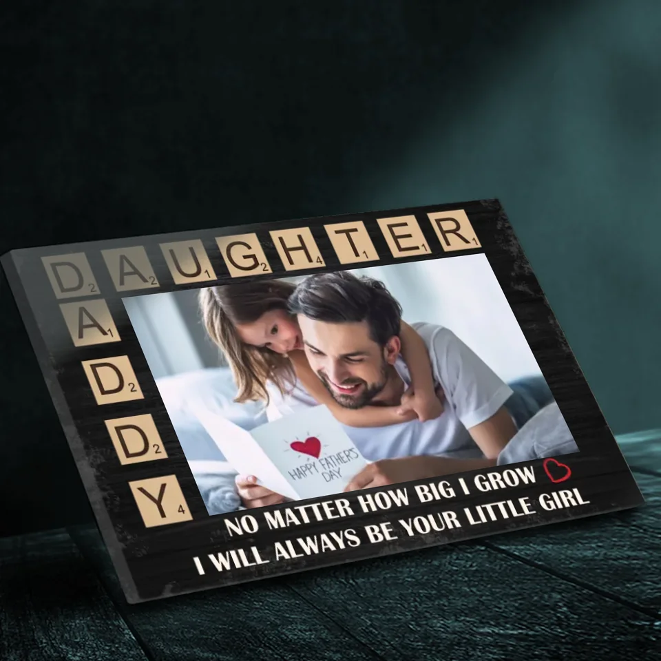 Personalized Daddy's Little Girl Father's Day Canvas | A Meaningful Gift for Dad