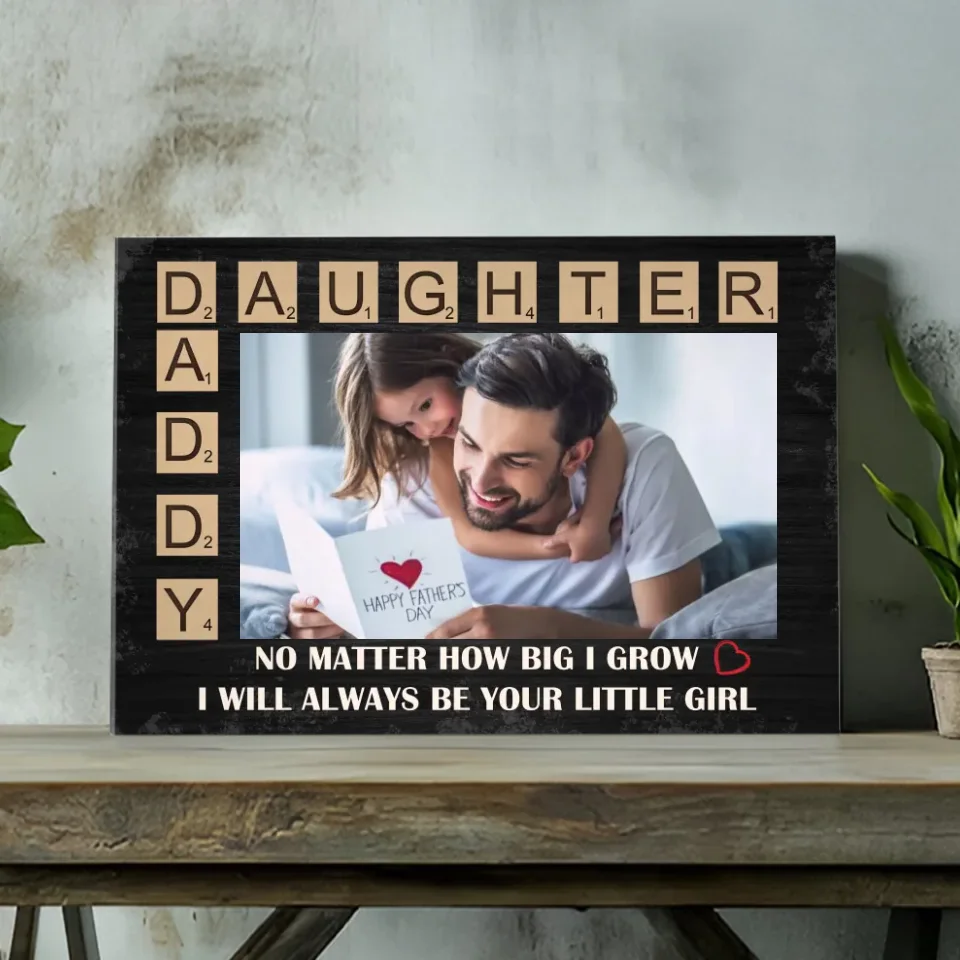 Personalized Daddy's Little Girl Father's Day Canvas | A Meaningful Gift for Dad