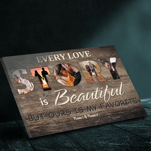 Personalized Our Love Story Canvas – A Unique Husband-Wife Gift