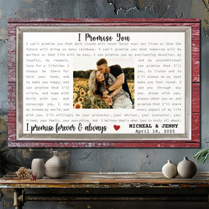 Personalized Wedding Vow Canvas: A Promise of Forever - Custom Names & Date