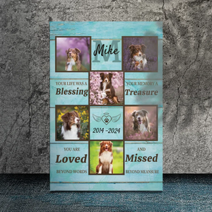 Personalized Pet Memorial Canvas: Cherish Your Furry Friend's Memory
