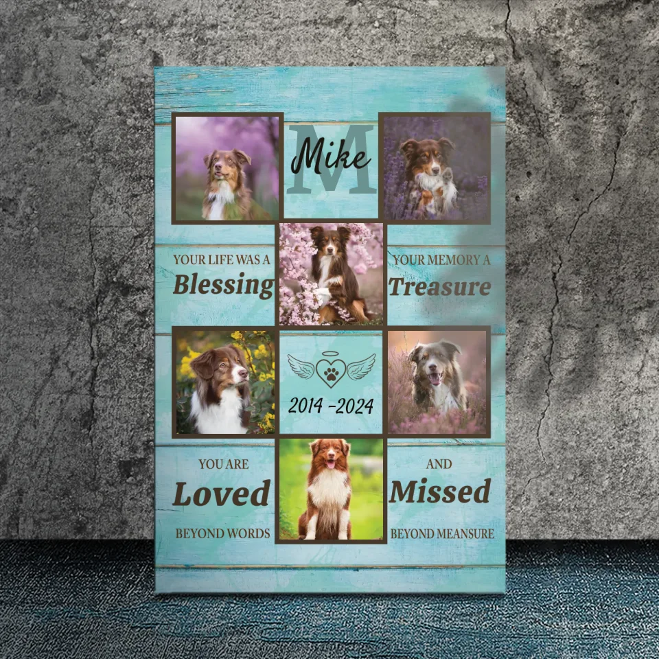 Personalized Pet Memorial Canvas: Cherish Your Furry Friend's Memory
