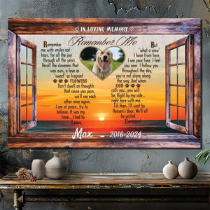 Custom Pet Memorial Canvas - 'In Loving Memory' with Personalized Name