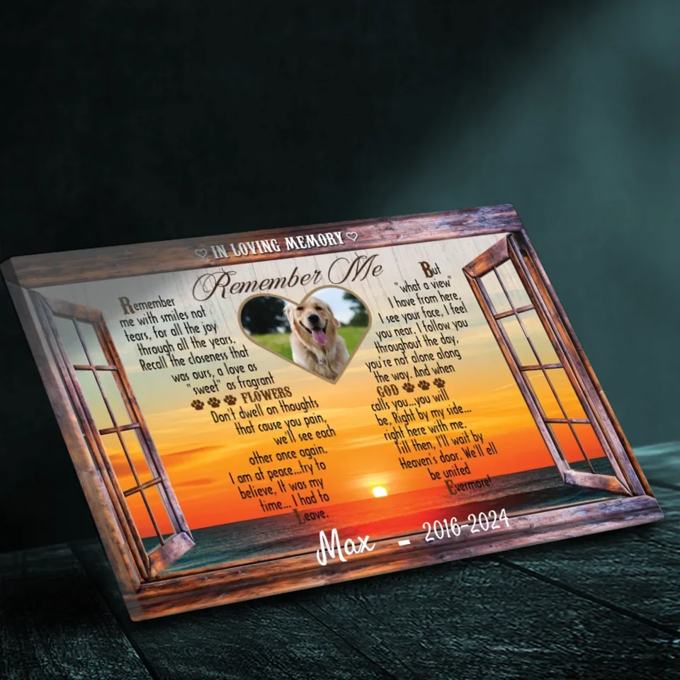 Custom Pet Memorial Canvas - 'In Loving Memory' with Personalized Name