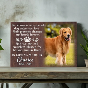 Forever in Our Hearts - Personalized Pet Memorial Canvas for Your Beloved Dog