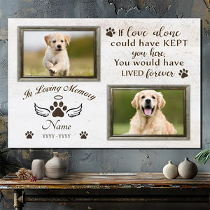 Personalized Dog Memorial Canvas - A Heartfelt Tribute to Your Furry Friend