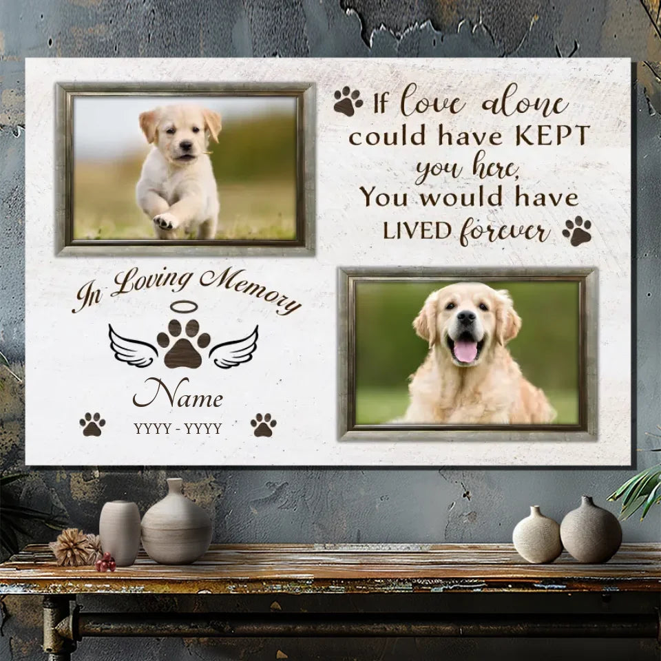 Personalized Dog Memorial Canvas - A Heartfelt Tribute to Your Furry Friend