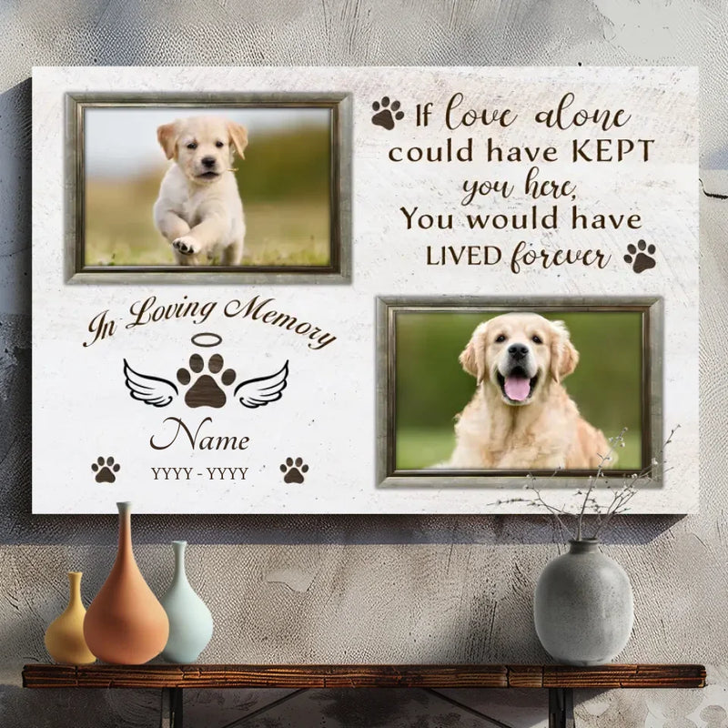 Personalized Dog Memorial Canvas - A Heartfelt Tribute to Your Furry Friend