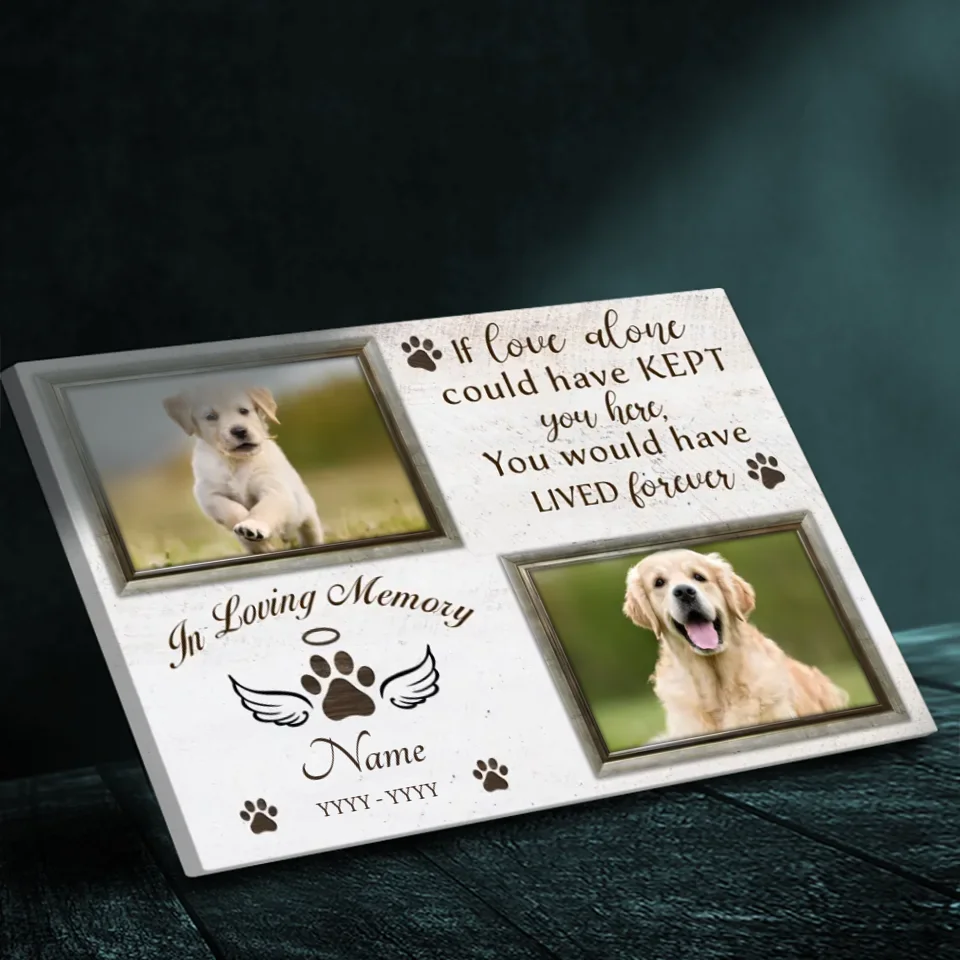 Personalized Dog Memorial Canvas - A Heartfelt Tribute to Your Furry Friend