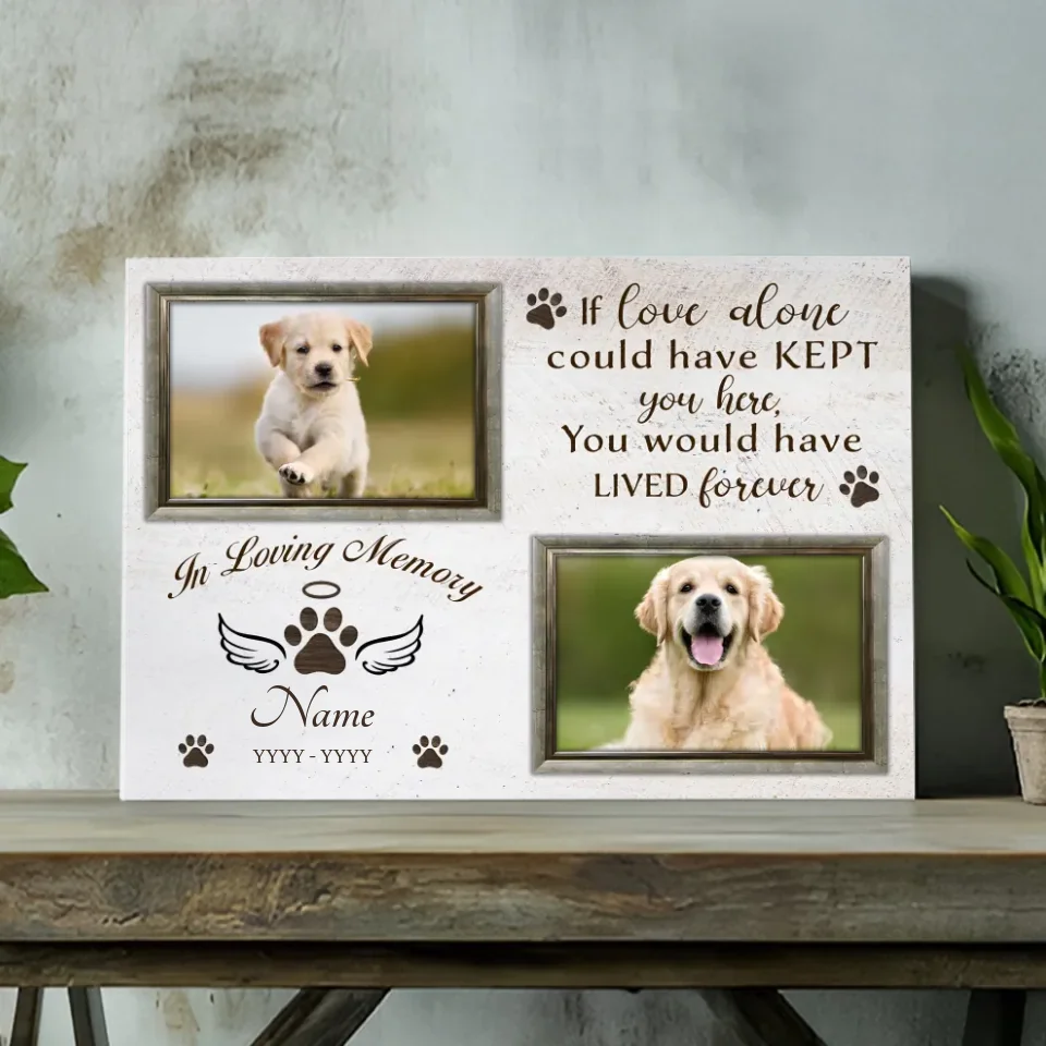 Personalized Dog Memorial Canvas - A Heartfelt Tribute to Your Furry Friend