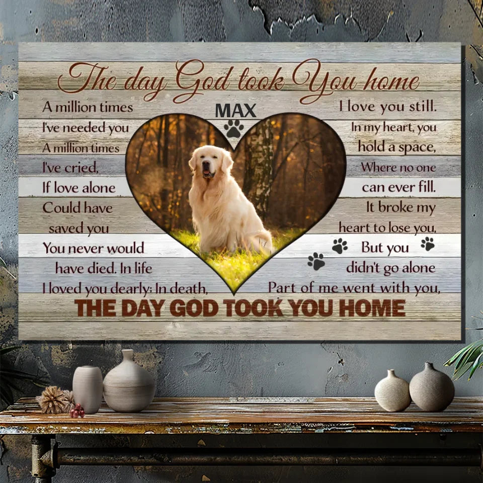 Forever in Our Hearts - Customizable Memorial Canvas for Your Beloved Dog
