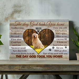 Forever in Our Hearts - Customizable Memorial Canvas for Your Beloved Dog