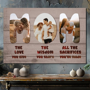 Cherish Every Moment Together: Personalized Mother and Child Canvas