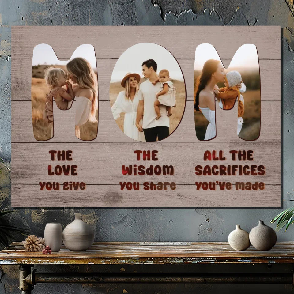 Cherish Every Moment Together: Personalized Mother and Child Canvas