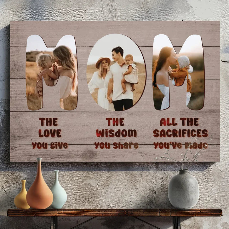 Cherish Every Moment Together: Personalized Mother and Child Canvas