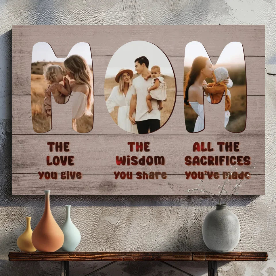 Cherish Every Moment Together: Personalized Mother and Child Canvas