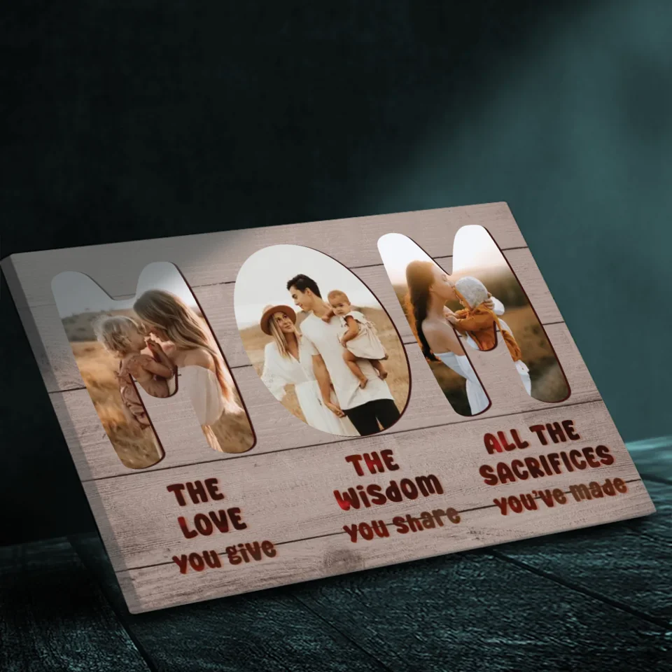 Cherish Every Moment Together: Personalized Mother and Child Canvas