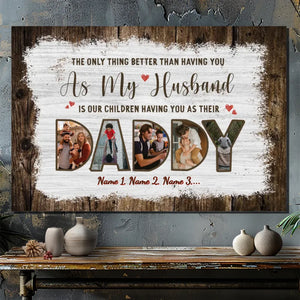 Customizable Daddy Canvas - A Heartfelt Gift for Husbands and Fathers