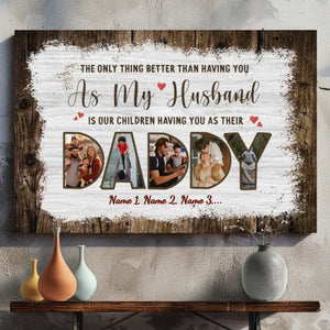 Customizable Daddy Canvas - A Heartfelt Gift for Husbands and Fathers