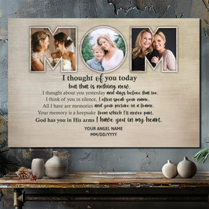 Custom Canvas Painting of Mom's Photo - Forever In My Heart | 89Prints