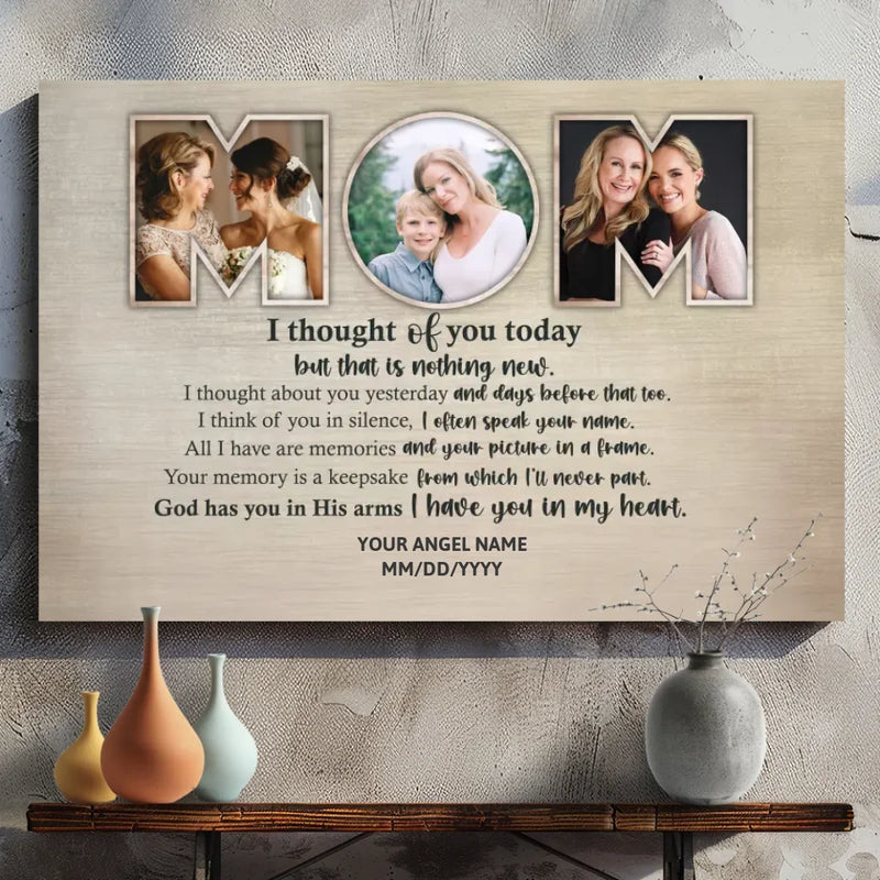 Custom Canvas Painting of Mom's Photo - Forever In My Heart | 89Prints