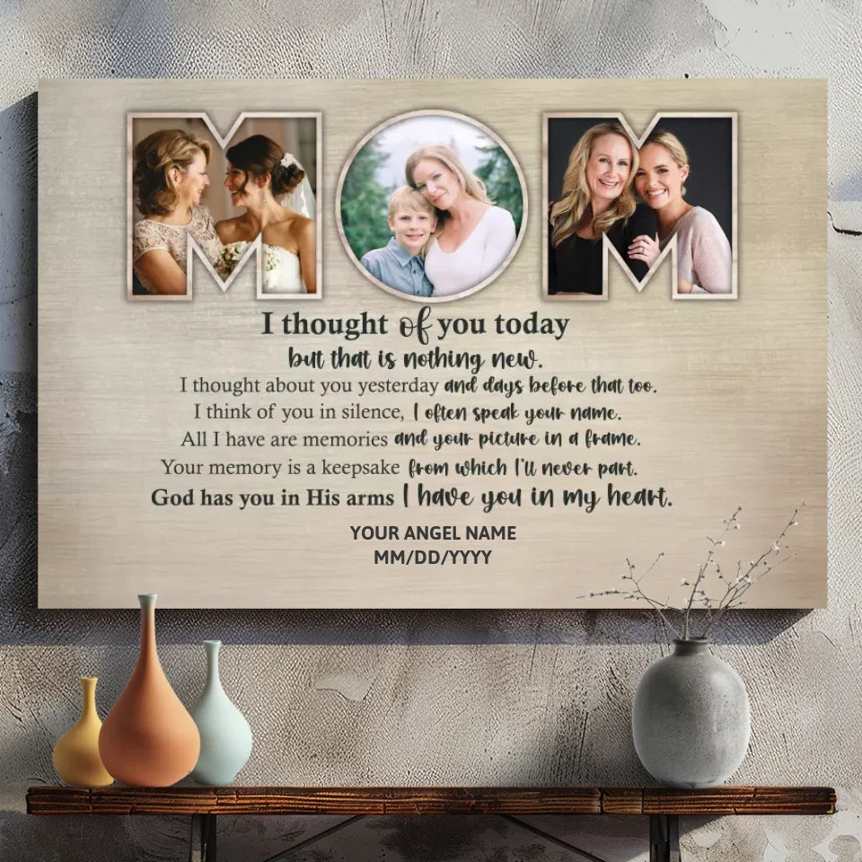 Custom Canvas Painting of Mom's Photo - Forever In My Heart | 89Prints