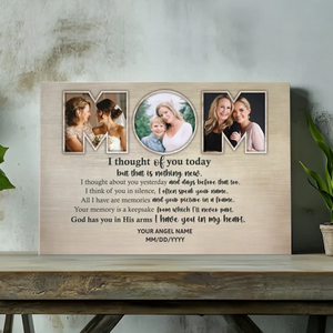 Custom Canvas Painting of Mom's Photo - Forever In My Heart | 89Prints