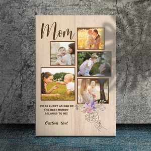 Luckiest Child: Personalized Canvas Prints for Mom at 89Prints