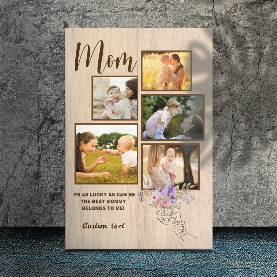 Luckiest Child: Personalized Canvas Prints for Mom at 89Prints