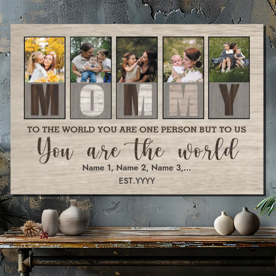 Capture Your Mom's Love: Personalized Canvas with a Beautiful Photo