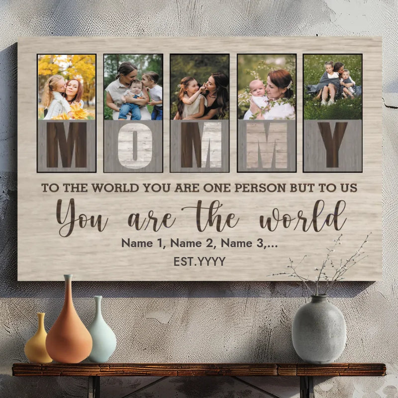 Capture Your Mom's Love: Personalized Canvas with a Beautiful Photo
