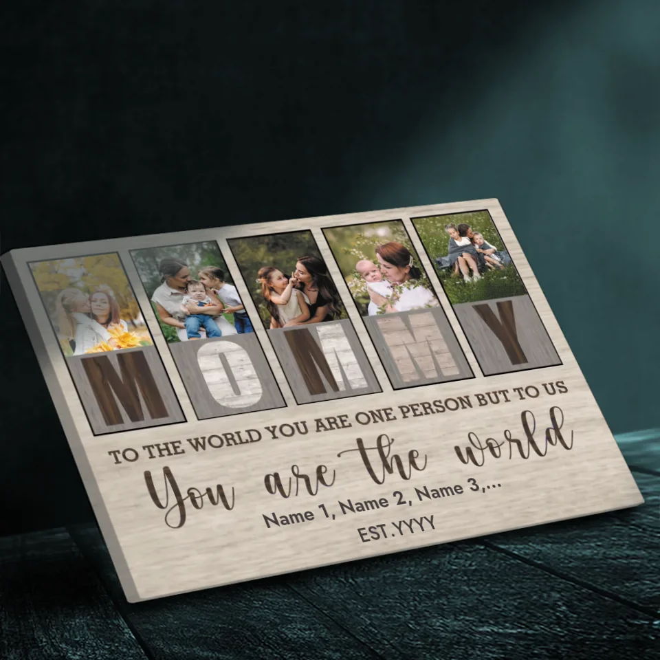 Capture Your Mom's Love: Personalized Canvas with a Beautiful Photo