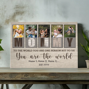 Capture Your Mom's Love: Personalized Canvas with a Beautiful Photo