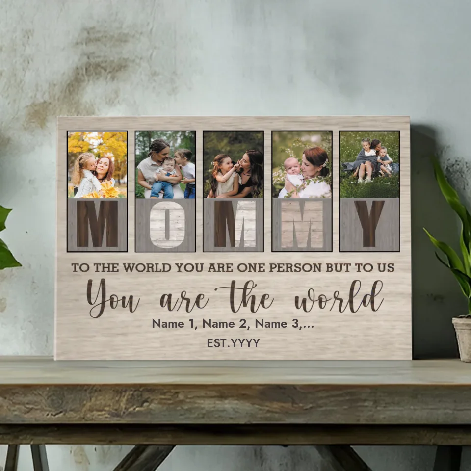 Capture Your Mom's Love: Personalized Canvas with a Beautiful Photo