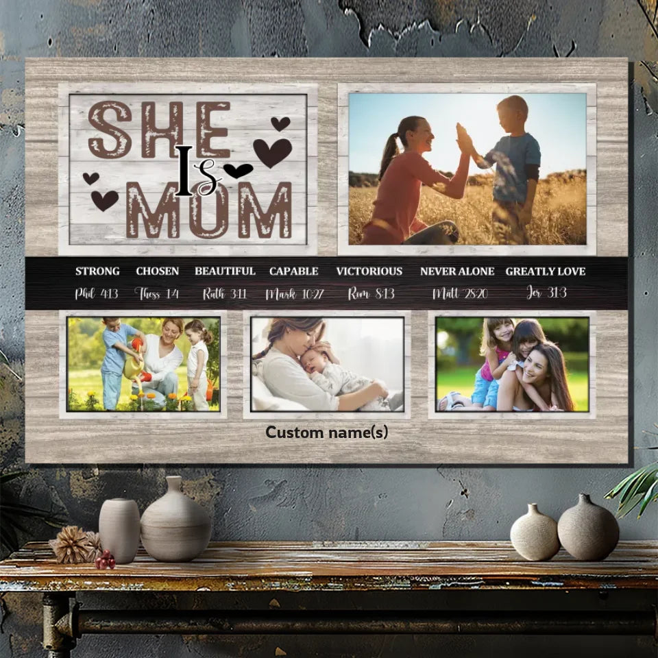 Heartfelt Mother's Day Gift - Personalized Family Canvas At 89Prints