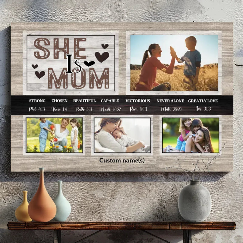 Heartfelt Mother's Day Gift - Personalized Family Canvas At 89Prints