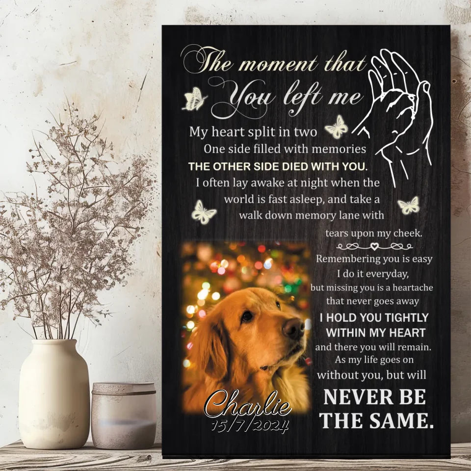 Personalized Pet Memorial Canvas - Honor the Memory of Your Loyal Friend