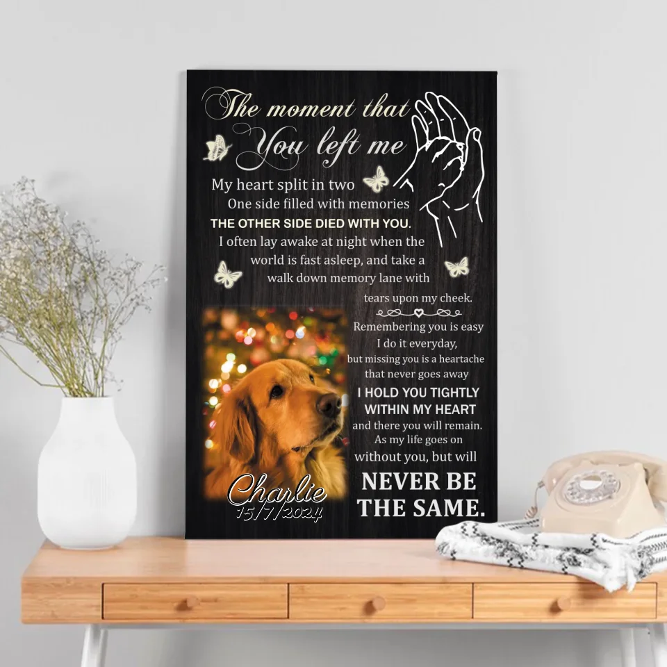 Personalized Pet Memorial Canvas - Honor the Memory of Your Loyal Friend