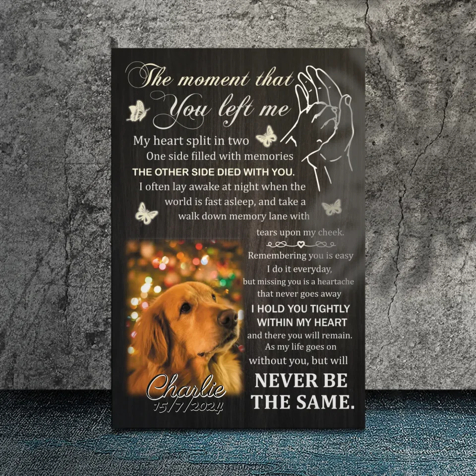 Personalized Pet Memorial Canvas - Honor the Memory of Your Loyal Friend